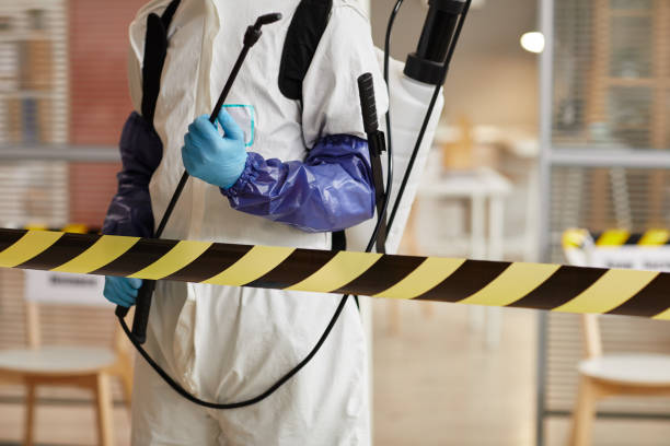 Professional Blood Cleanup technician working in Miller Place, NY